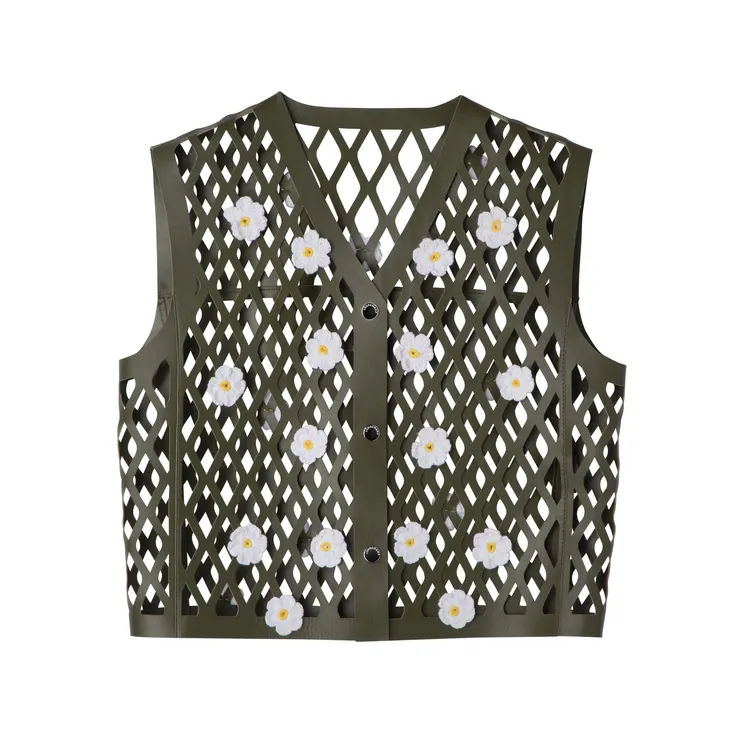 皮革背心 （雛菊印花），7萬2100元。品牌提供