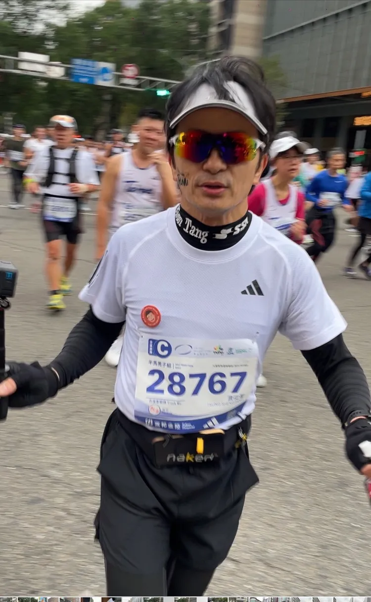 唐從聖四度參加馬拉松。精實文創提供