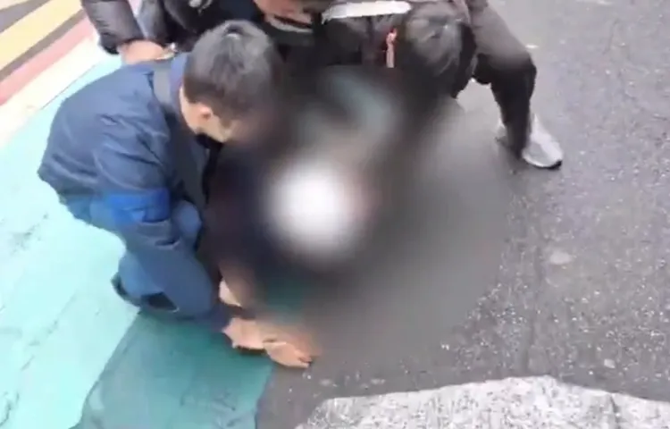 中和警於北市逮人。翻攝畫面