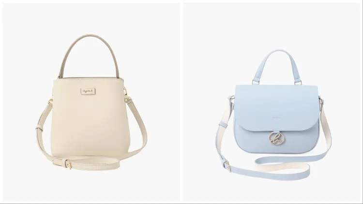 兩用皮革單肩包（左）8580元、皮革肩背包（右）9580元。品牌提供