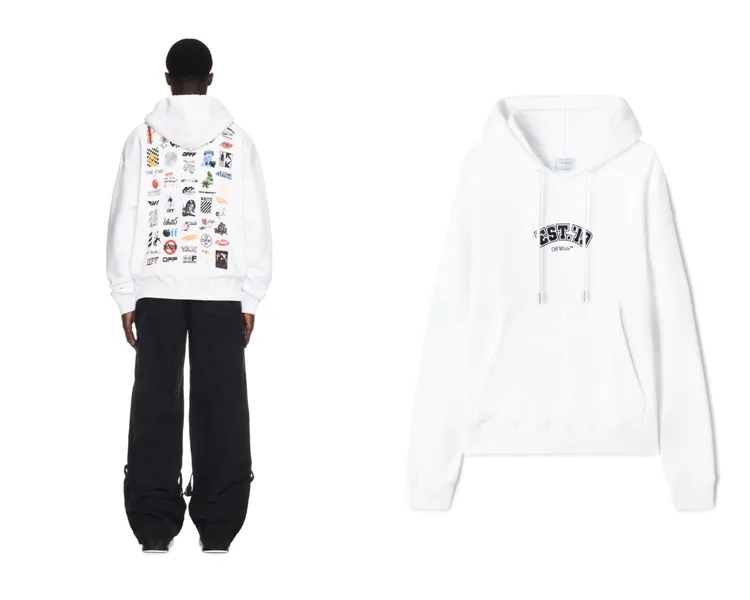 _LOGIC膠囊系列白色寬鬆連帽衫，2萬1700元。品牌提供