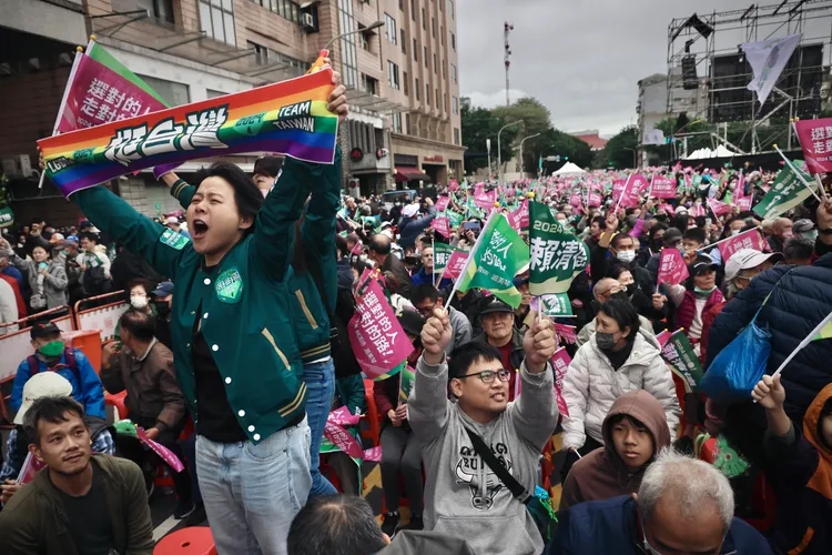 支持者擠爆現場。林林攝