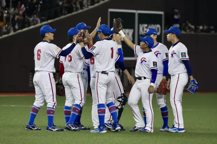 中華隊在第3局爆量3分。  林林攝