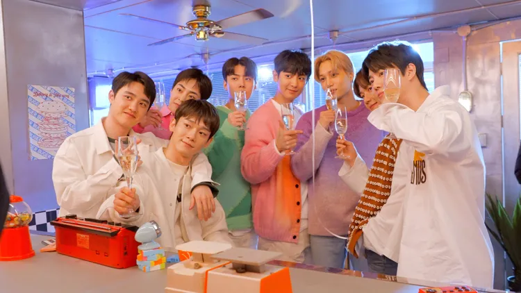 EXO今年4月才以完整體慶祝出道11周年。翻攝EXO X（推特）