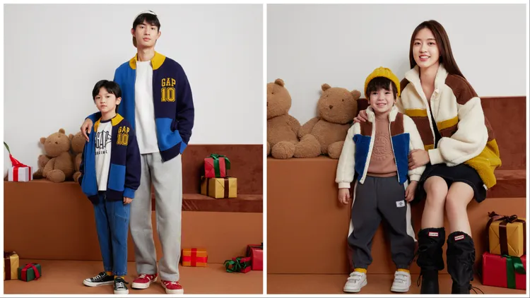 Gap推出仿羊羔絨撞色外套、復古休閒棒球外套等冬季單品。品牌提供