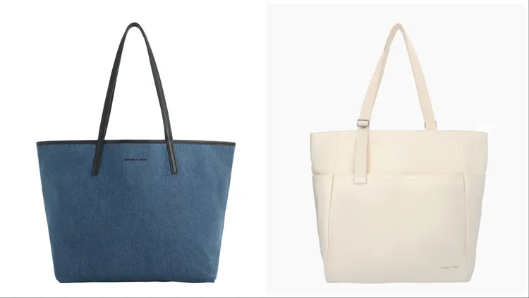 Sianna丹寧大托特包（左）、Soleil尼龍大托特包（右），各3190元。品牌提供