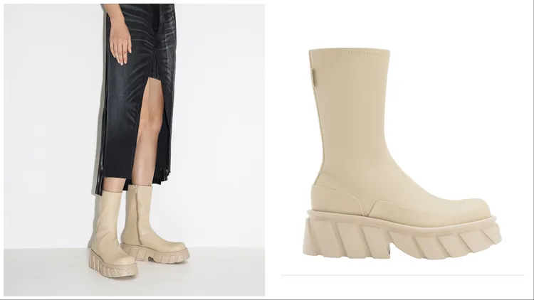 Aberdeen輪胎紋厚底靴，3190元。品牌提供