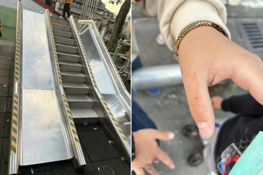 太扯!公園溜滑梯「樓梯防滑條」貼扶手 害基隆3童見血