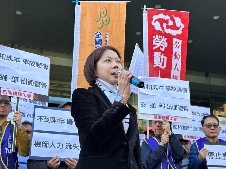 機師工會理事長李信燕。王良博攝