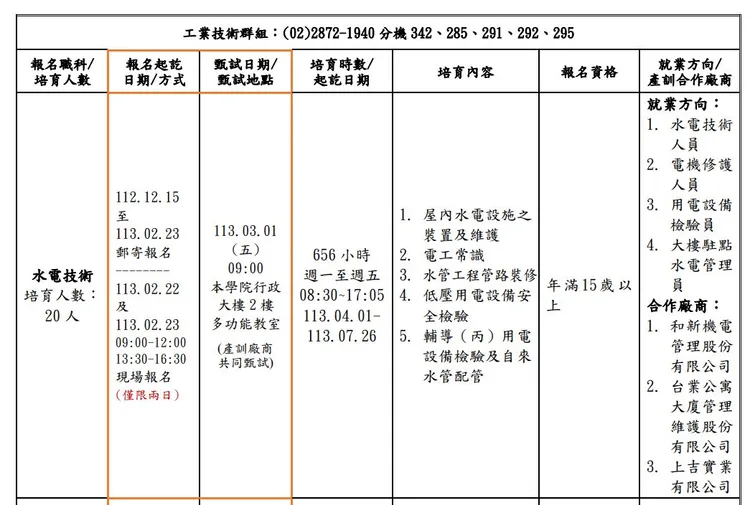 北市職能學院提供