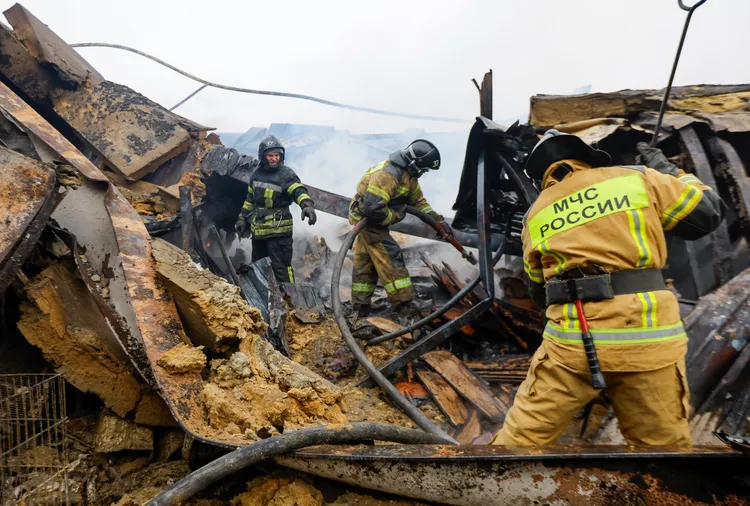 烏克蘭戈爾洛夫卡（Horlivka）25日遭俄羅斯轟炸。路透社