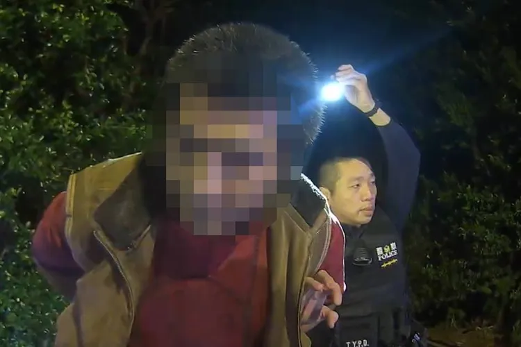 警方逮捕吳男。大園警分局提供