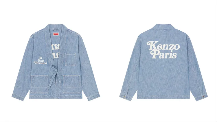 KENZOxVERDY石漂藍繩染單寧和服外套，3萬2800元。品牌提供