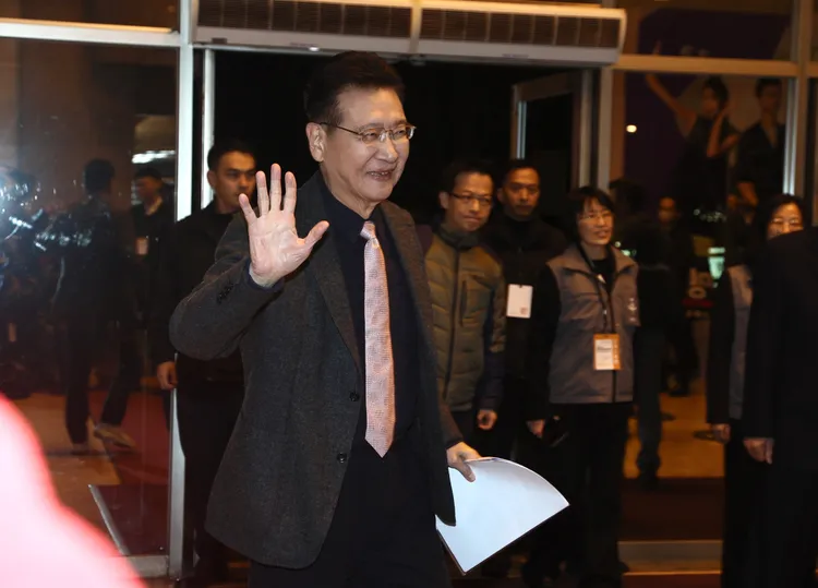 國民黨副總統候選人趙少康轟政府阻擋BNT疫苗購買與涉及高端疫苗炒股。彭欣偉攝