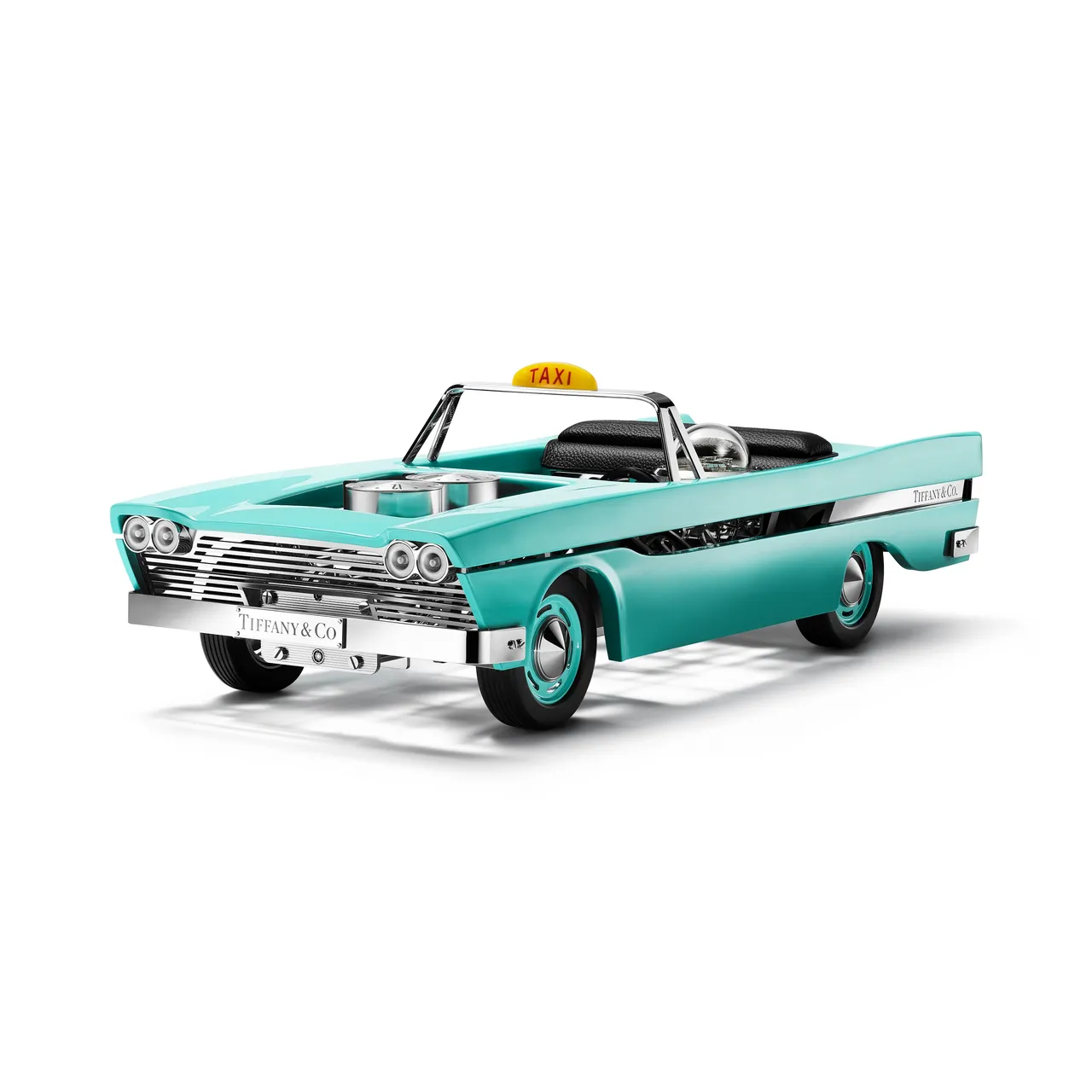 Tiffany Taxi復古計程車造型座鐘。品牌提供
