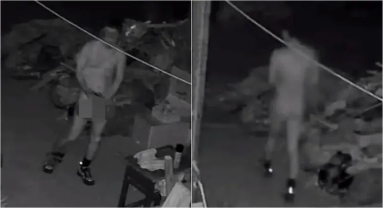 網友在臉書社團發文提醒民眾注意「巡山裸男」。翻攝臉書「沙鹿之美」