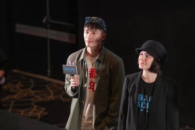 陳澤耀（左）和李心潔出席電影分享會。甲上提供