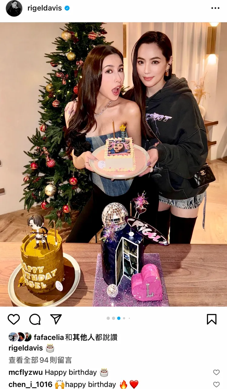 程穎婕開心分享在台灣與友人慶生的美照。翻攝程穎婕IG