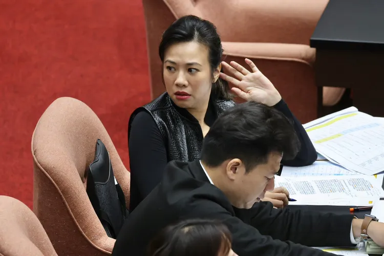 吳欣盈19日參與立法院表決。林林攝