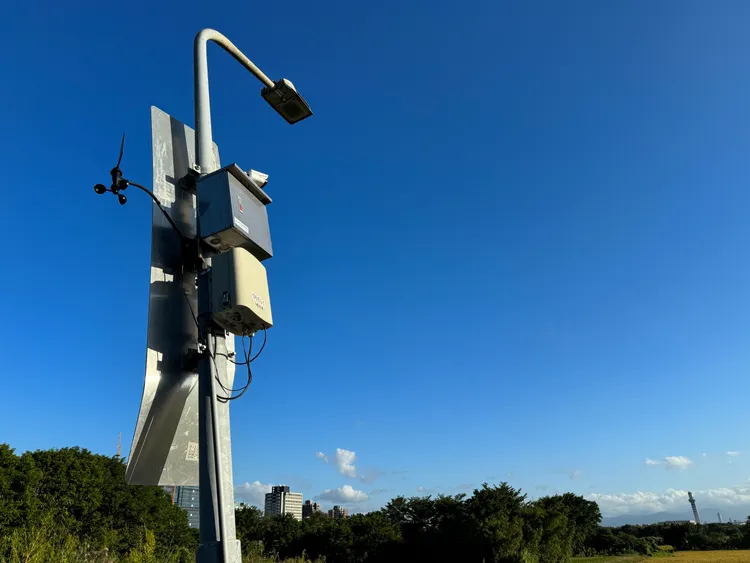 關渡平原設空氣品質感測器。環保局提供