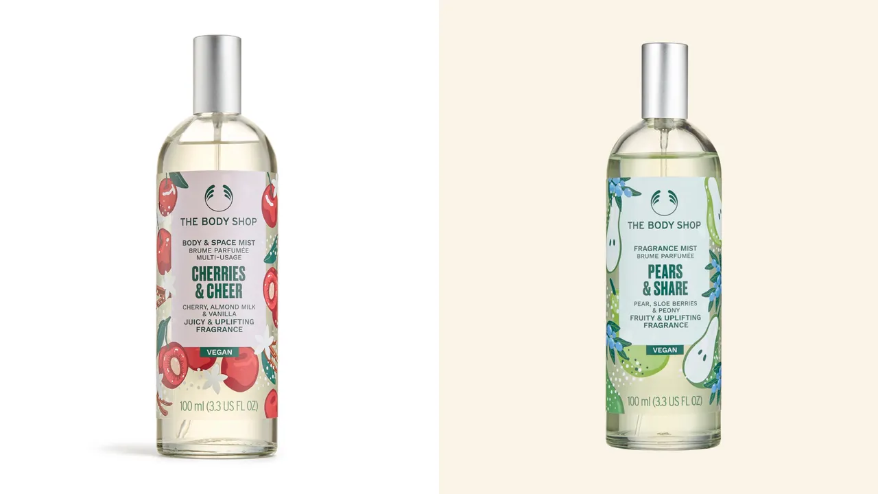「歡沁櫻桃」與「晨曦陽梨」芳香菁露,各100ml/820元。品牌提供