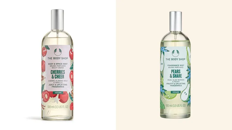 「歡沁櫻桃」與「晨曦陽梨」芳香菁露，各100ml／820元。品牌提供