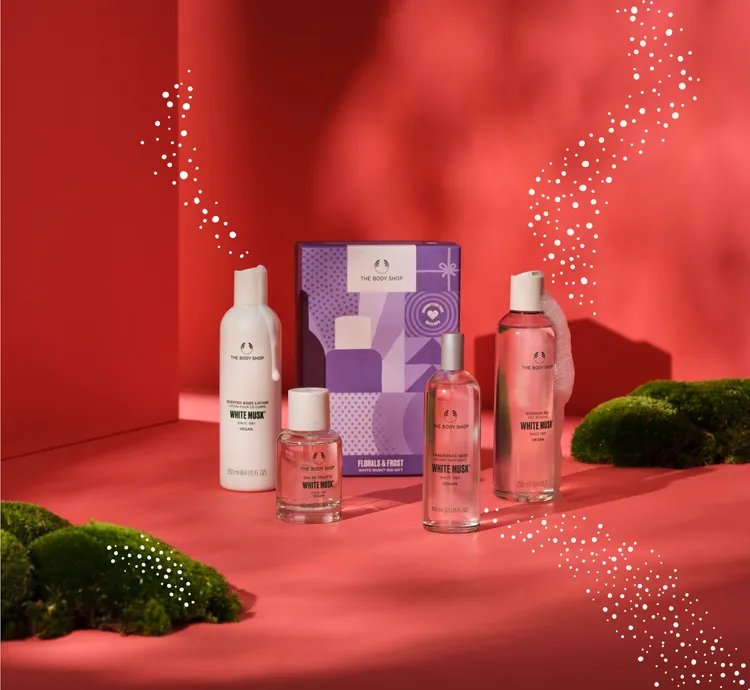 白麝香典藏原裝禮盒，包含250ml沐浴膠、250ml潤膚乳、60mlEDT香水、100ml身體芳香菁露，3380元。品牌提供