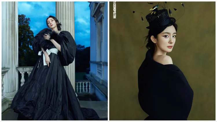 楊冪拍攝《cosmo》封面。翻攝《cosmo》微博