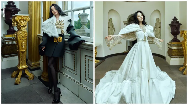 楊冪拍攝《cosmo》封面。翻攝《cosmo》微博