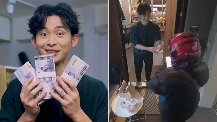 曾博恩影片中的退伍飛官成為外送員故事引發爭議。翻攝自曾博恩YouTube