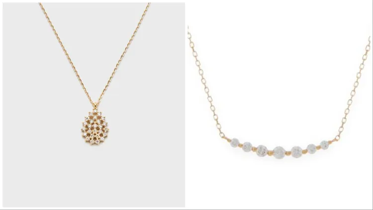 18K x 鑽石項鍊，各4萬1000元。品牌提供