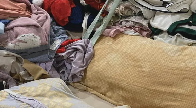 高嘉瑜分享房間雜亂照，意外曝光她的枕頭。翻攝高嘉瑜臉書