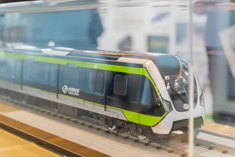 捷運綠線模型圖。桃園市府提供