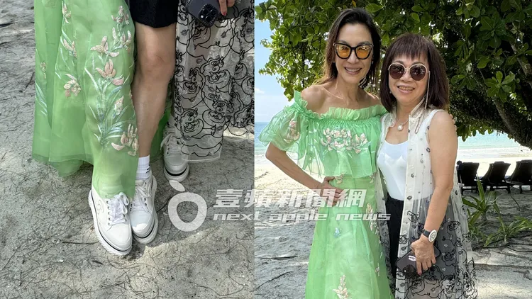 楊紫瓊與夏姿王太穿著同一款夏姿鬆高鞋。吳玉愛攝