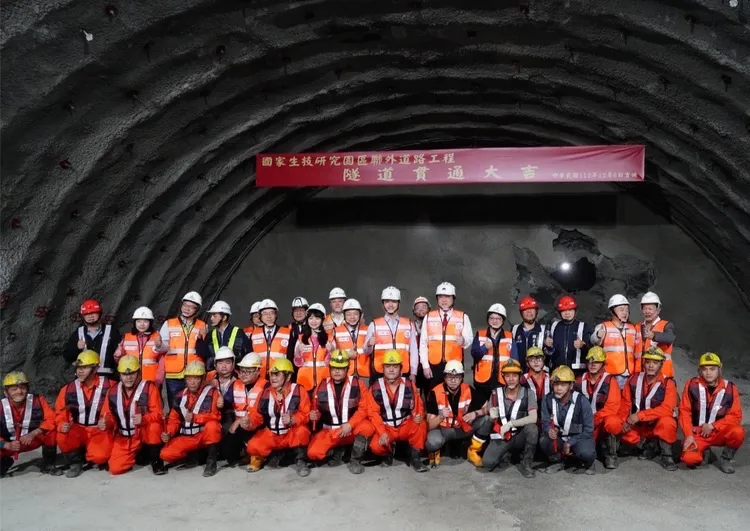 隧道施工困難，今舉行貫通典禮。北市府提供