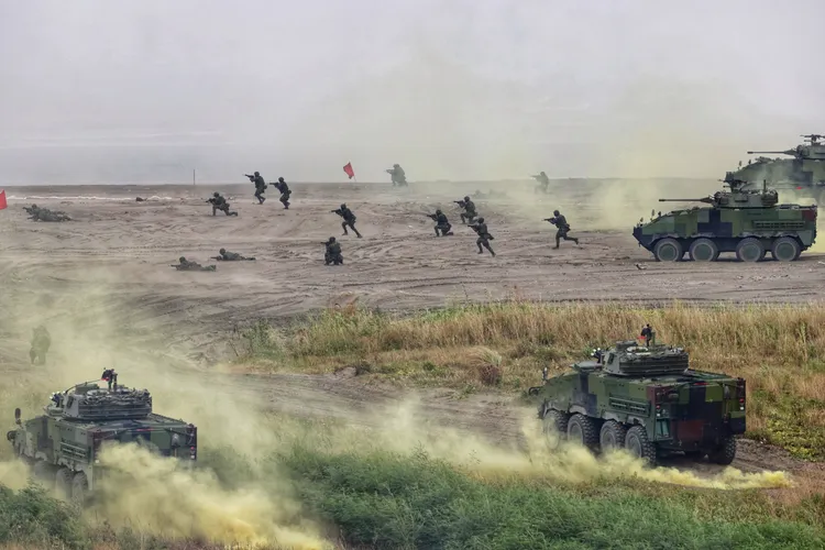 圖為國軍漢光演習模擬反登陸作戰。資料照片