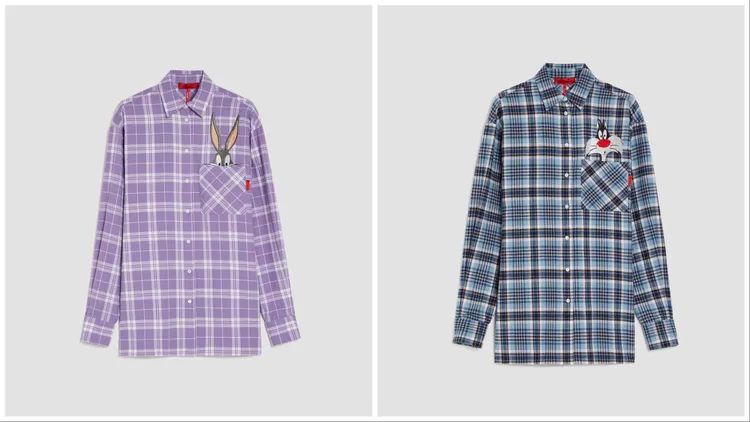 法蘭絨格紋襯衫，各1萬元。品牌提供