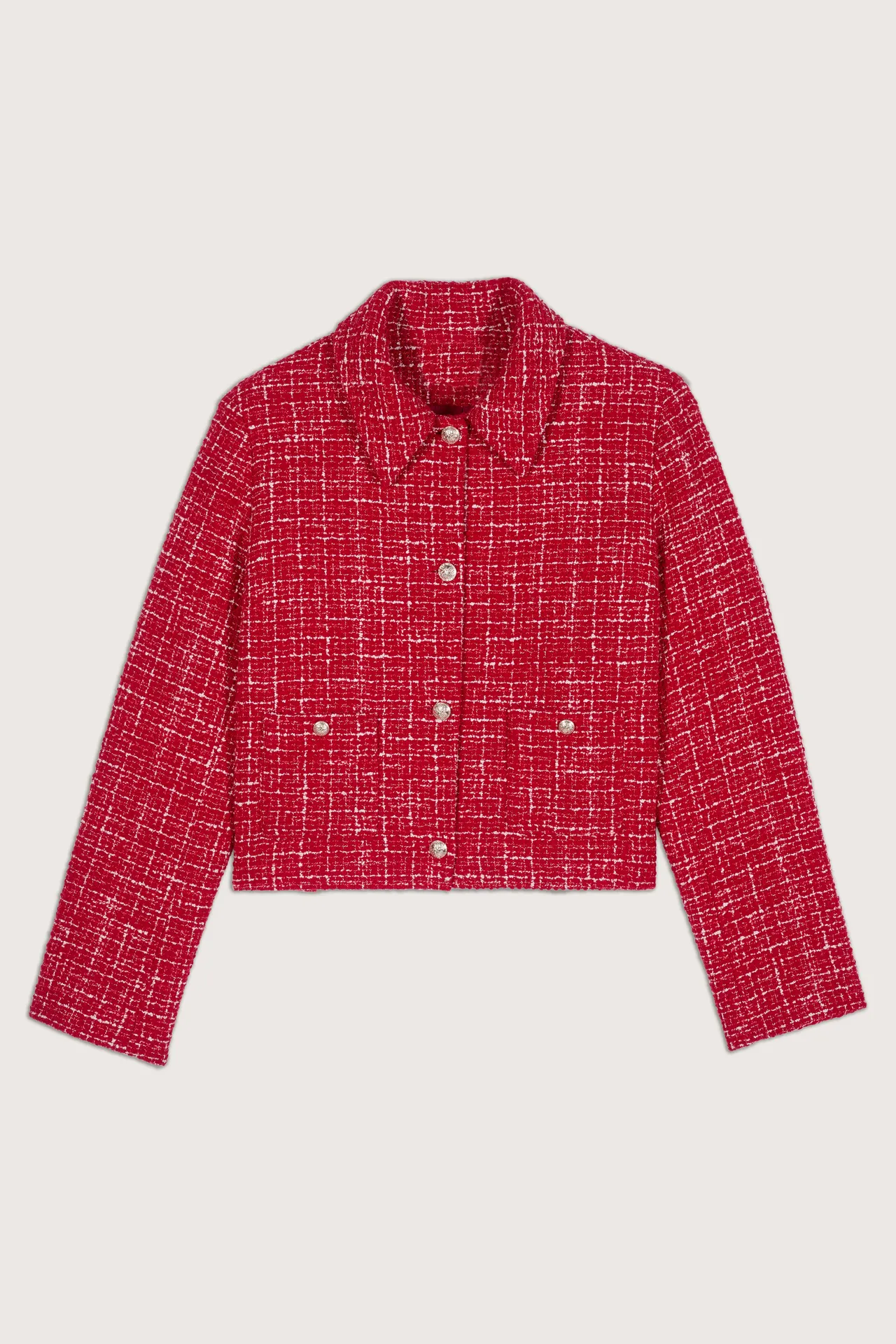 Dall明亮紅軟呢外套，1萬6425元。品牌提供