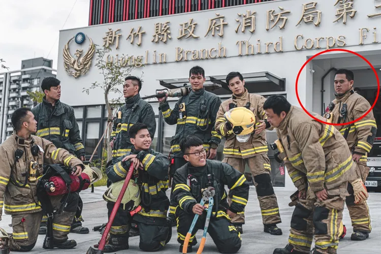 游尚樺去年10月曾參加全國火災搶救技術暨戰術體能交流競賽，當時英姿曝光。翻攝自全國火災搶救技術暨戰術體能交流競賽臉書