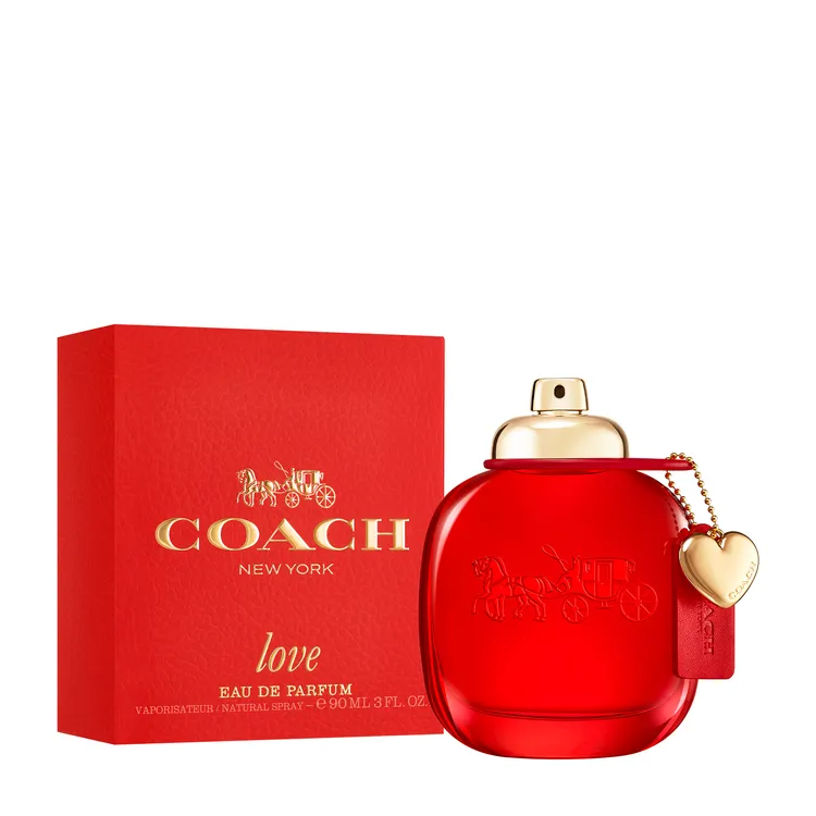 COACH時尚戀紅淡香精，40ml／1850元、60ml／2850元、90ml／3750元。品牌提供