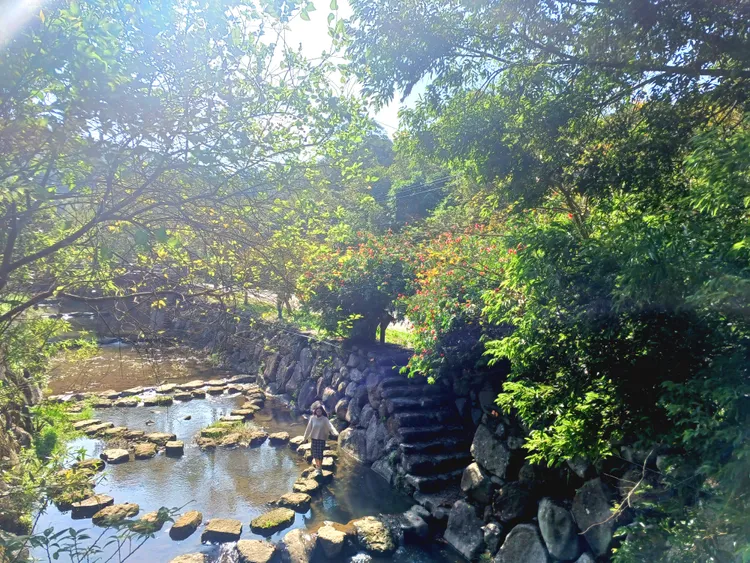 四分溪雙心造型跳石。大地處提供