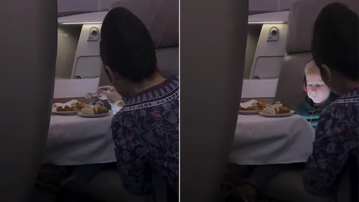 搭商務艙拍片讚「空姐跪地幫餵5歲兒」　結果爸爸被炎上了