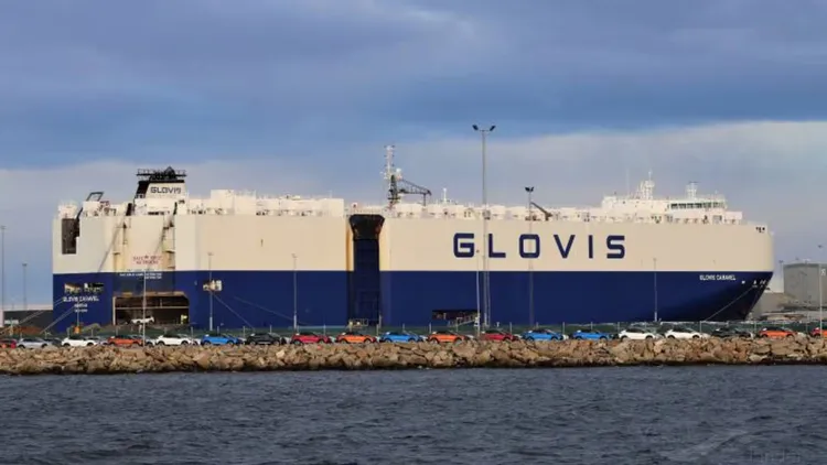 澳洲逾6千輛剛到港的特斯拉新車因臭蟲被退貨，打包上汽車船退回中國上海。翻攝自Andy老爹臉書