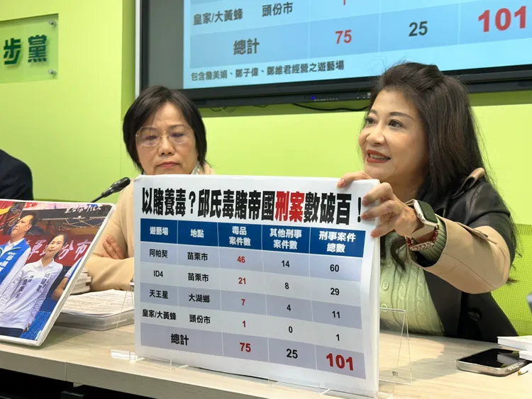 林楚茵指出，這3間遊藝場所涉及的刑事案件涉百件。潘袁詩羽攝