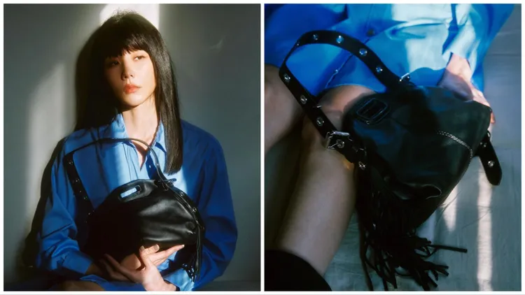 Miss M包百搭設計即便是暗黑風格也能輕鬆駕馭。翻攝邵雨薇IG