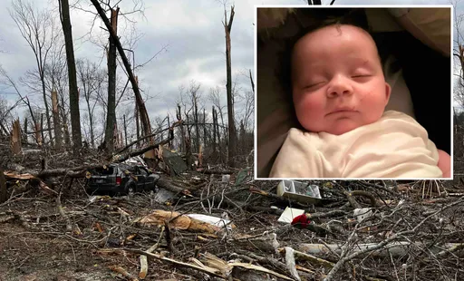 4個月大男嬰遭龍捲風吸上天 找到了!卡在樹間奇蹟生還