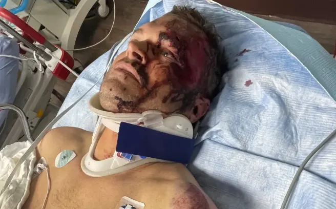 新郎杭契森經過醫治後已經康復出院。翻攝GoFundme/Aric Hutchinson