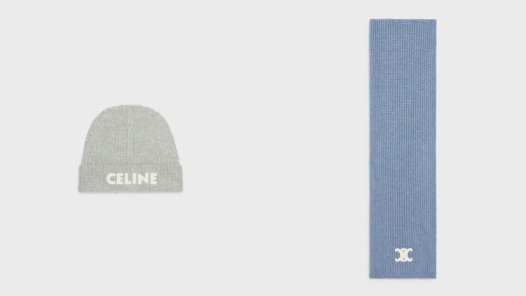 羅紋羊毛針織帽1萬4500元、羅紋羊絨羊毛混紡Triomphe圍巾2萬8000元。品牌提供