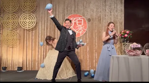 陳熙鋒婚禮宣布懷二胎順便揭曉性別 乾爹100萬獎金入袋