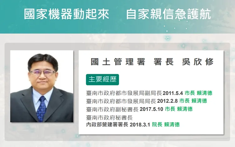 黃國昌質疑吳欣修是賴的親信，才會跳出來急護航。黃國昌提供